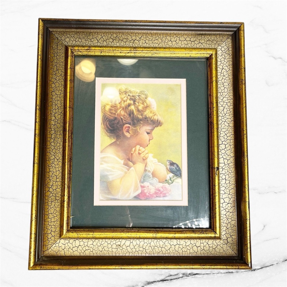 "Springtime of Life" Framed Print 11 1/2 x 12 1/2" Victoriana Cottagecore Decor